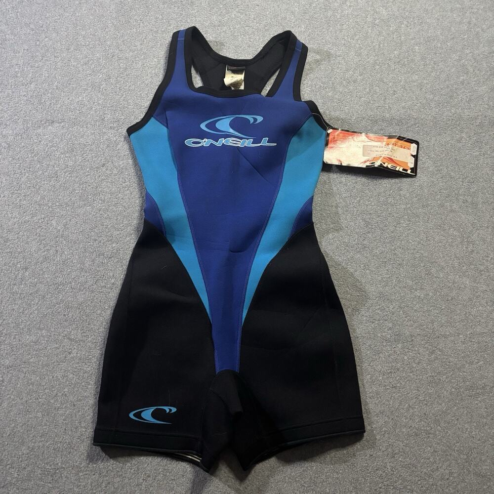 O'Neill Vintage Sleeveless Shorty Wetsuit NWT Women's Size 6 Springsuit Blue